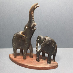 مجسمه فیل و بچه فیل ( نوع A) ساخته شده از چوب آبنوس عینا مطابق تصاویر