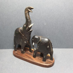 مجسمه فیل و بچه فیل ( نوع B) ساخته شده از چوب آبنوس عینا مطابق تصاویر